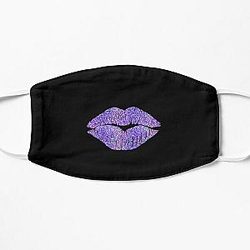 Lila Kissing Lips, Iridescent violet kiss Flache Maske RB2411