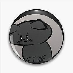 Sad Kittie Pin