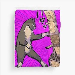 Kung-fu Kittie Duvet Cover
