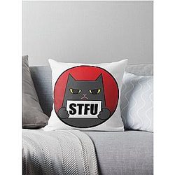 Antisocial Kittie - STFU Throw Pillow