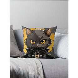 Kittie Batman Throw Pillow