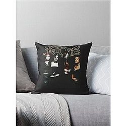 Kittie Black Rare Spit Throw Pillow
