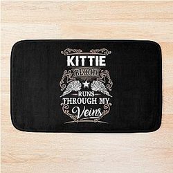 Kittie Name T Shirt - Kittie Blood Runs Through My Veins  Gift Item Tee Bath Mat
