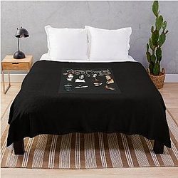 Kittie Black Rare Spit Throw Blanket
