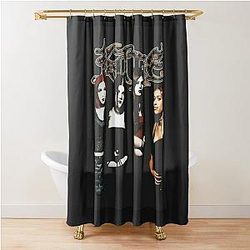 Kittie black rare spit Shower Curtain