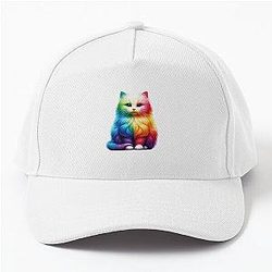 Colorful Rainbow Kittie  Baseball Cap