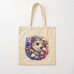 Cute Kittie Cotton Tote Bag