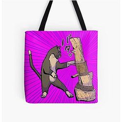 Kung-fu Kittie All Over Print Tote Bag