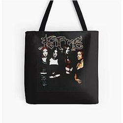 Kittie Black Rare Spit All Over Print Tote Bag