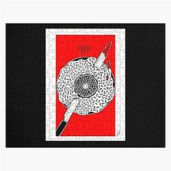 Knives Out Donut in a Donut Alternative Movie Poster Jigsaw Puzzle