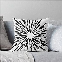 Knife Art Throw Pillow