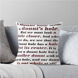 A Donut Hole Within A Donut's Hole Knives Out Throw Pillow