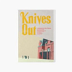 Knives out book cover style movie art print