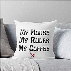 Knives out My House My Coffee Throw Pillow