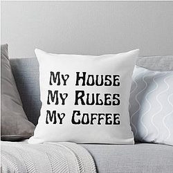 Knives Out My House My Rules Coffee Throw Pillow