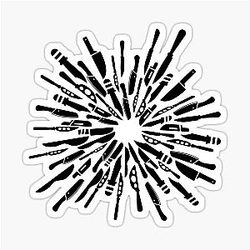 Knife Art Sticker