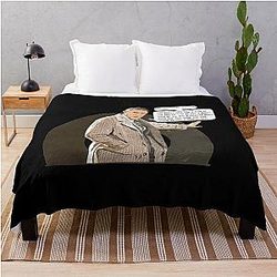 Knives Out - Donut Quote Throw Blanket