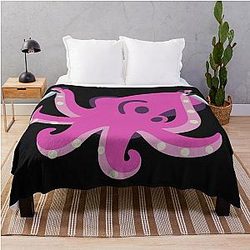 Knives Out Pink Throw Blanket