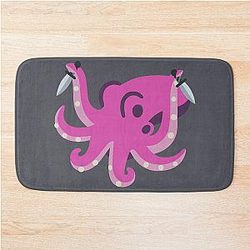 Knives Out Pink Bath Mat