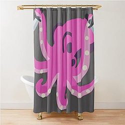 Knives Out Pink Shower Curtain