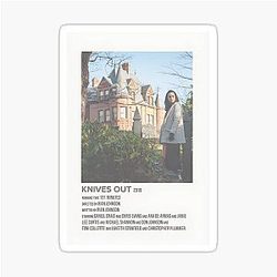 Knives Out Minimalist Film Poster Whodunit Mystery Aesthetic Sticker