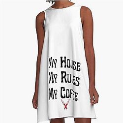 Knives out My house My rules A-Line Dress