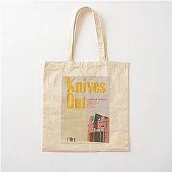 Knives Out Book Cover Style Movie Cotton Tote Bag