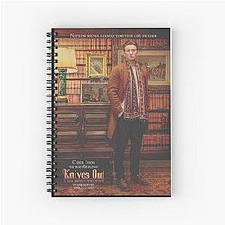 Knives Out Chris Evans Spiral Notebook