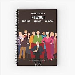Knives Out Minimalist Movie Poster Notebook