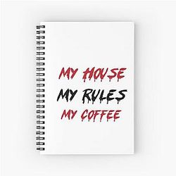 Knives out My house My coffee Spiral Notebook