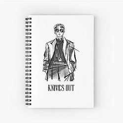 Knives out Design T Shirt Bedsheet Pillow Girls Wear Spiral Notebook
