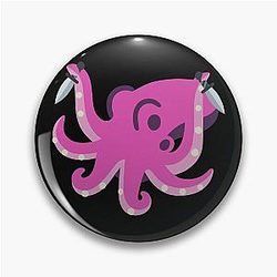 Knives Out Pink Pin