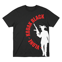 White Silhouette Circular LA 2304  Kodak Black T-Shirts