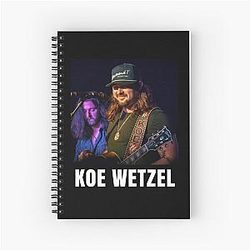 Mens Funny Koe Wetzel Gift For Music Fans Spiral Notebook