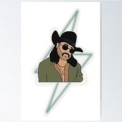 Koe Wetzel lightning bolt Poster