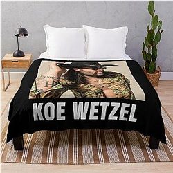 Music Vintage Retro Koe Wetzel Gifts For Music Fans Throw Blanket