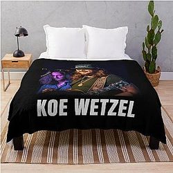 Mens Funny Koe Wetzel Gift For Music Fans Throw Blanket