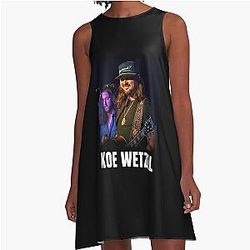 Mens Funny Koe Wetzel Gift For Music Fans A-Line Dress