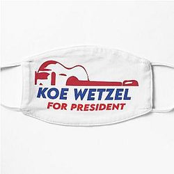 Koe Wetzel For President Flat Mask