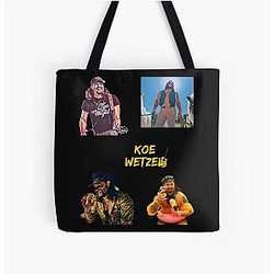 Koe Wetzel Sticker Pack | Stickers / Pin All Over Print Tote Bag