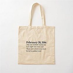 Koe Wetzel Aesthetic Country Quote Lyrics Black Cotton Tote Bag