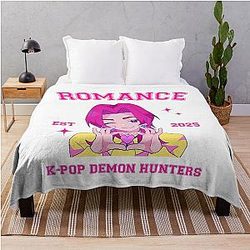 ROMANCE Boys Kpop Demon Hunters Throw Blanket