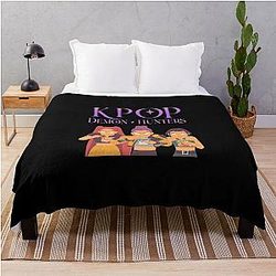 K-pop Demon Hunter Fanart Throw Blanket