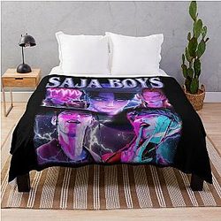 Bootleg Saja Boys K-Pop Demon Hunters Throw Blanket