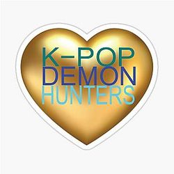 Kpop Demon Hunters - Golden Heart Art - KDH Aesthetic Fan Design Sticker