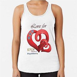 Love for Kpop Demon Hunters - KDH Aesthetic Design Emotional Kpop Fanart Racerback Tank Top