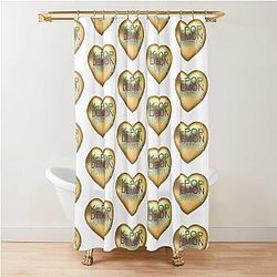 Kpop Demon Hunters - Golden Heart Art Aesthetic Fan Design Shower Curtain