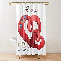 Love for Kpop Demon Hunters KDH Aesthetic Design Emotional Kpop Fanart Shower Curtain