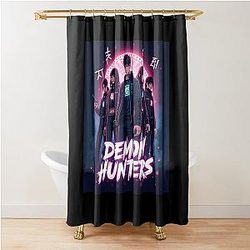 of K-Pop Demon Hunters: Supernatural Idol Warriors Art Print - Unique K-Pop Shower Curtain