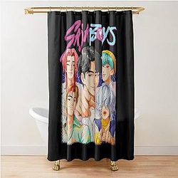K-pop Demon Hunters Saja Boys Shower Curtain